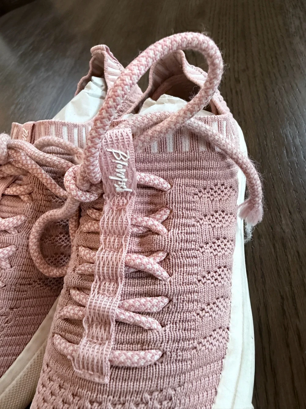 Kids Blowfish 2/3 Knit Lace-Up Sneakers - Pink